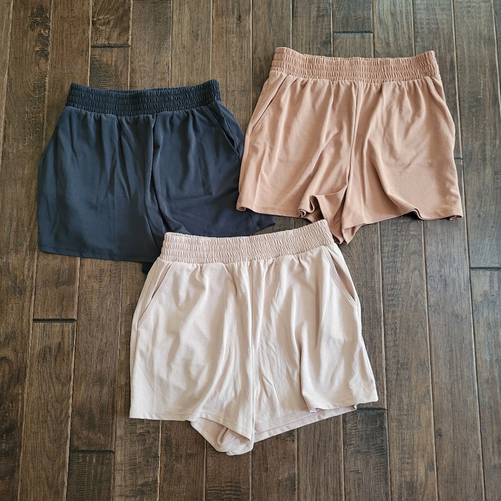 Express Women's Casual Soft Shorts - Black, Tan, Cream - XS